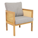 Sunnydaze 4-Piece Wood Patio Conversation Set – Wood Lounge Furniture