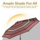 Sunnydaze Aluminum Outdoor Patio Umbrella with Tilt and Crank