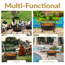 Sunnydaze 42" Large Cosmic Fire Pit with Moon and Stars Design