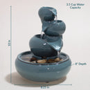 Sunnydaze Tiered Vessels Ceramic Indoor Water Fountain - 10"