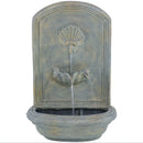 Sunnydaze Seaside Outdoor Solar Wall Fountain - 27" H