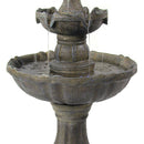 Sunnydaze Pineapple 2-Tier Solar Powered Fountain  with Battery Backup Fountain - 33"
