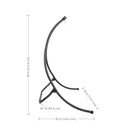 Sunnydaze Curved Steel Hammock Chair Stand - 84" H