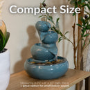 Sunnydaze Tiered Vessels Ceramic Indoor Water Fountain - 10"