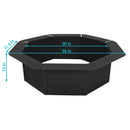 Sunnydaze Octagon Heavy-Duty Steel Fire Pit Ring - 30" Inside Diameter