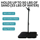 Sunnydaze Cantilever Offset Patio Umbrella Base Plate Weights - Set of 4