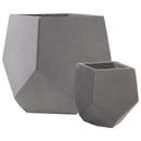 Sunnydaze Outdoor Concrete Planter Set - Moondust