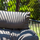 Sunnydaze Andrei Double Hanging Egg Chair with Stand - Dark Gray