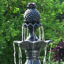 Sunnydaze 4-Tier Grand Courtyard Outdoor Water Fountain - 80" H