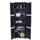Sunnydaze 4-Shelf Plastic Lockable Storage Cabinet - 72"