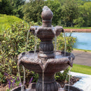 Sunnydaze Mediterranean 4-Tier Outdoor Water Fountain with Electric Pump