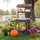 Sunnydaze Country Market Flower Cart Display Stand - 49.25" H