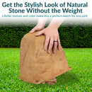Sunnydaze Polyresin Landscape Rock Cover with Stakes