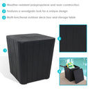 Sunnydaze Outdoor Side Table with Storage - 11.5 Gal.