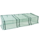 Sunnydaze Slanted Mini Cloche Greenhouse with Zippered Doors - Green