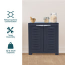 Sunnydaze Plastic Garage Storage Cabinet with Adjustable Shelf