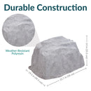 Sunnydaze Polyresin Landscape Rock Cover with Stakes