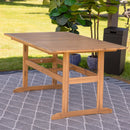 Sunnydaze 57" Hatteras Acacia Wood Outdoor Dining Table with Umbrella Hole