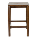 Sunnydaze Set of 2 Modern Counter-Height Stools - Dark Walnut