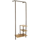 Sunnydaze 3-Shelf Wall-Mounted Storage Rack - Black - 67"