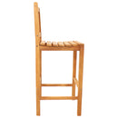 Sunnydaze Teak Wood Outdoor Bar-Height Chair - 43" H