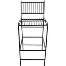 Sunnydaze Outdoor Modern Metal Wire Bar Stool - Black