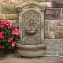 Sunnydaze Rosette Solar Wall Fountain with Battery Backup