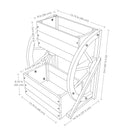 Sunnydaze Wagon Wheel 2-Tier Rustic Wood Plant Stand