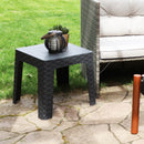 Sunnydaze Plastic Square Patio Side Table