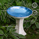 Sunnydaze Nantes Outdoor Ceramic Bird Bath - 16" H