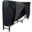 Sunnydaze 8-Foot Outdoor Firewood Log Rack - Cover & Combo Options Available