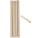 Sunnydaze Beige Indoor/Outdoor Room Darkening Curtains