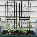 Sunnydaze 30" Contemporary Metal Garden Trellis - Set of 2