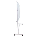 Sunnydaze Double-Sided Rolling Magnetic Whiteboard - 77" H