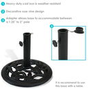 Sunnydaze Patio Umbrella Base for Market Umbrella
