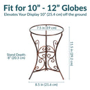 Sunnydaze Steel Gazing Globe Stand