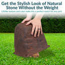 Sunnydaze Polyresin Landscape Rock Cover with Stakes