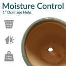 Sunnydaze Glazed Ceramic Planter with Drainage Holes - Set of 2