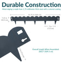 Sunnydaze Metal Landscape Edging - Set of 5 - 42" Sections