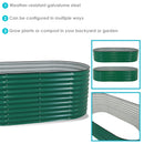 Sunnydaze Stackable Galvalume Steel Raised Garden Bed - Oval